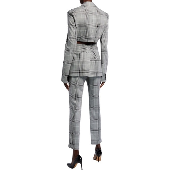 NWT HELLESSY Hellessy Hambro B/W Belted Midi Double-Breasted Blazer Jacket Sz 6 - Picture 9 of 12